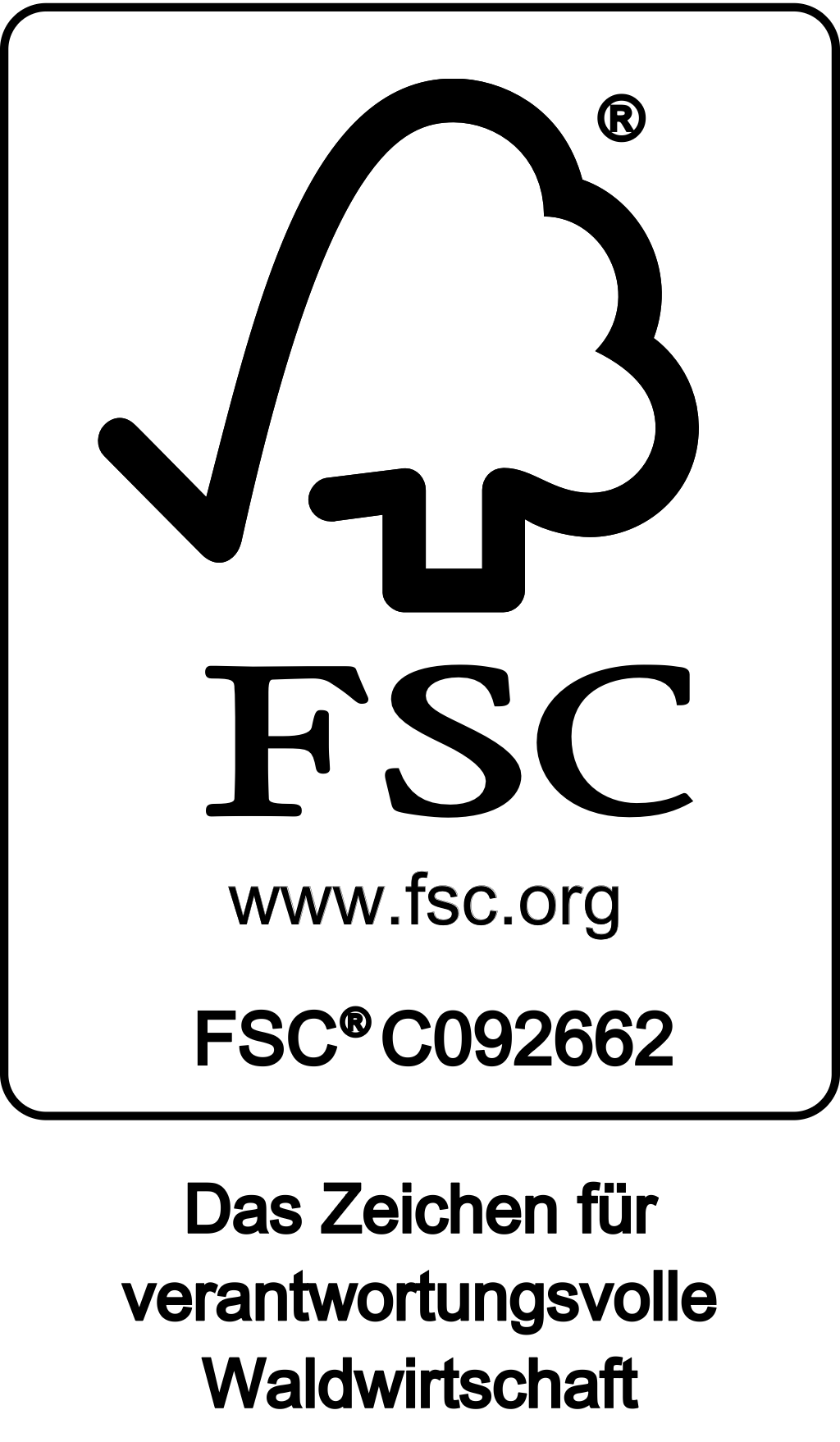 FSC – Zeichen für verantwortungsvolle Waldwirtschaft (FSC A000511)